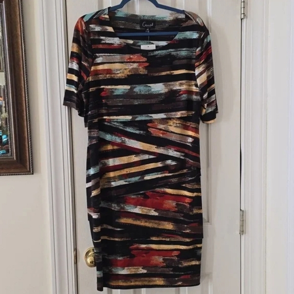 Connected Apparel Tiered Sheath Dress - Picture 1 of 6